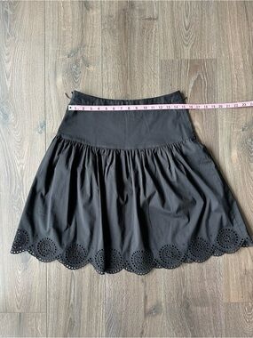 Robert Rodriguez Black Eyelet Circle Skirt